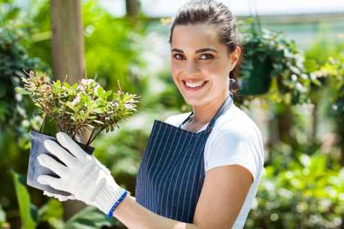 Gardeners East Ham working on a welcoming residential garden